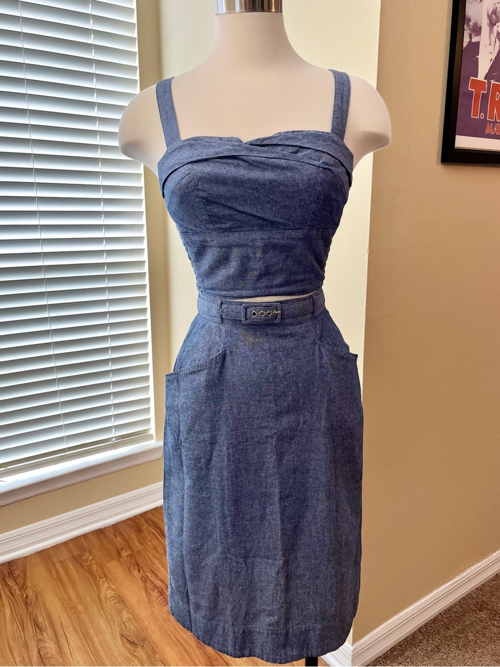 Trashy Diva Chambray Trixie Top and Pencil Skirt